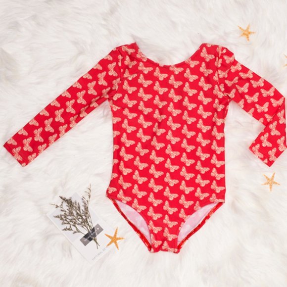 Kids Butterfly Print One piece swimsuit - Picture 2 of 3
